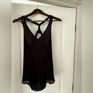 Naked Zebra Black Open-Back Sleeveless Top - Small